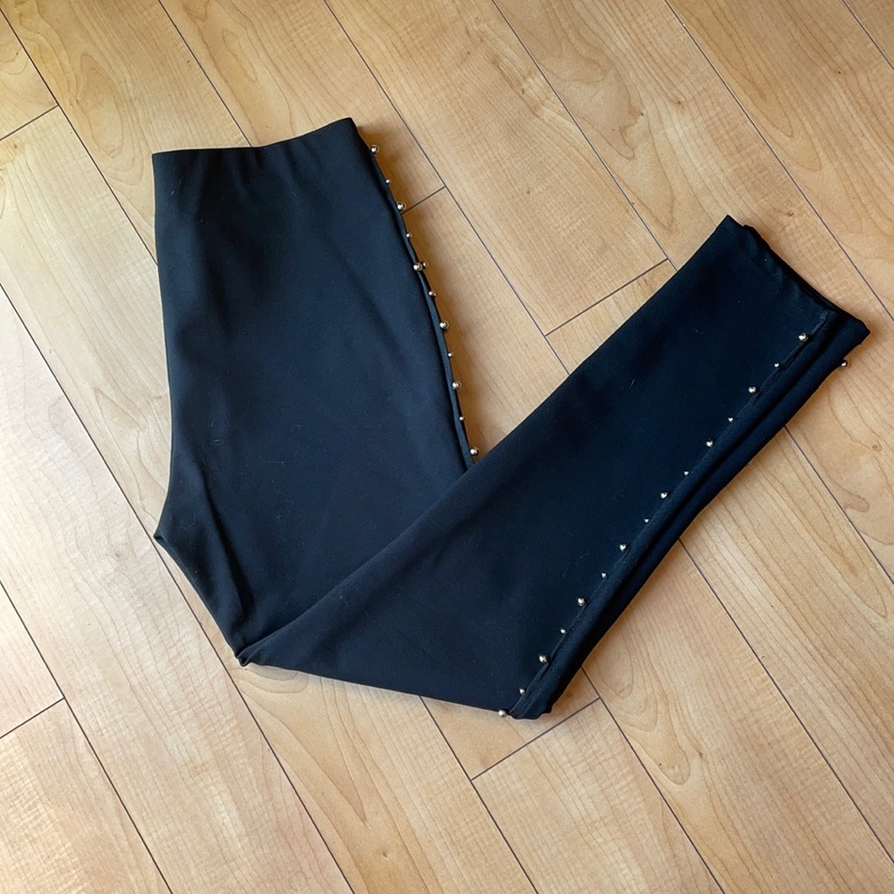 Zara legging with faux pearl details